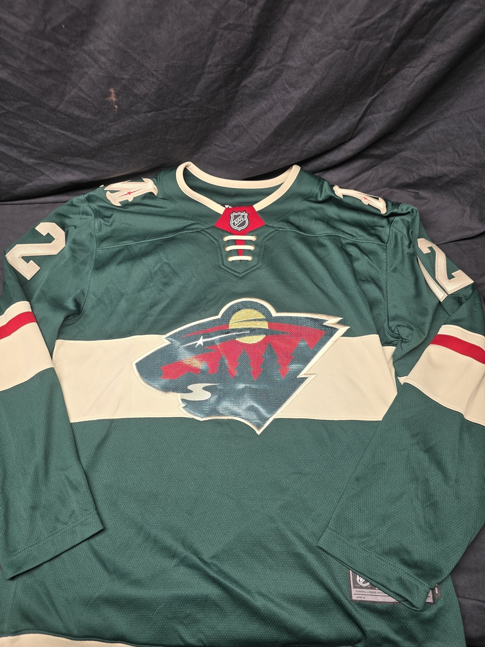 Fanatics Green Cream and Red Minnesota Wild Style Hockey Sweater